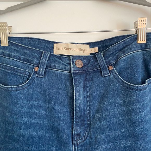 Soft Surrounding Dark Denim Bootcut Jeans Size 8 - Picture 4 of 5